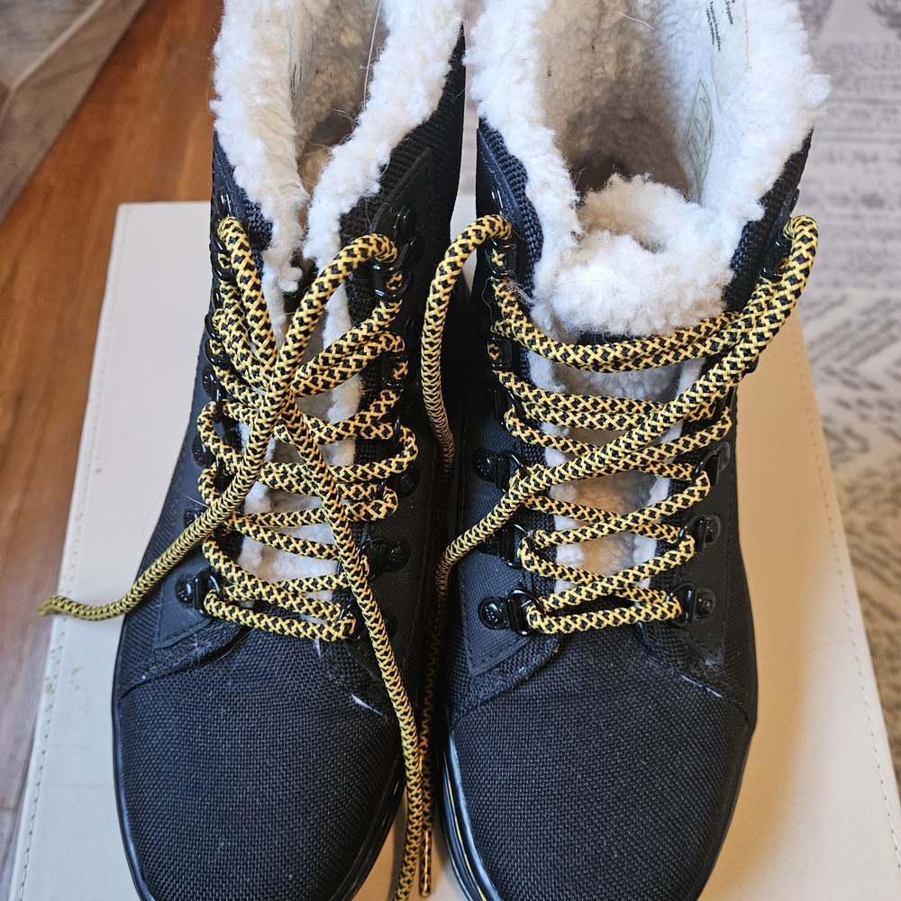 Dr. Martens Black Winter Lace-Up Boots with Yellow Accent Laces